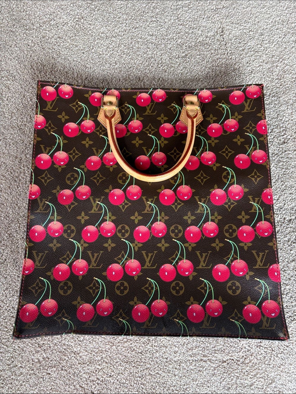 Louis Vuitton Limited Addition Takashi Murakami X Monogram Cerises Sac Plat